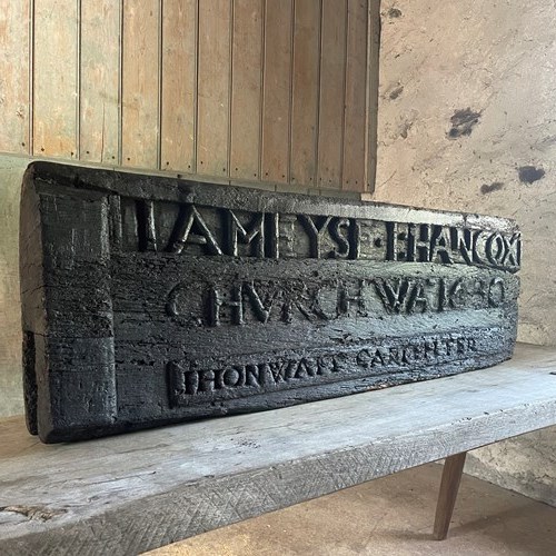 Stuart Period Carved Oak Beam