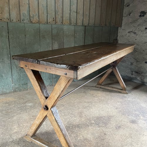 Large English Pine Tavern Table