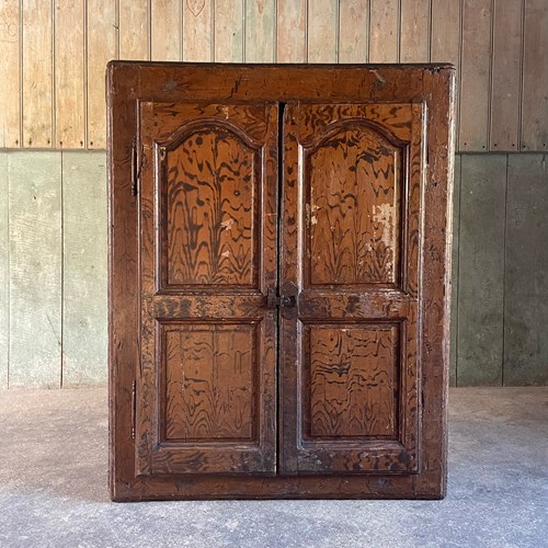 Late C18th Painted Wall Cupboard
