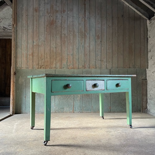 Painted Pine Baker’S Table