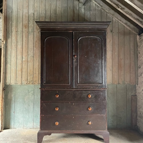 George IV Painted Pine Housekeeper’S Cupboard