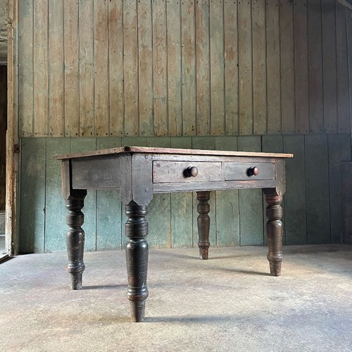 C19th Painted Pine Dairy Table