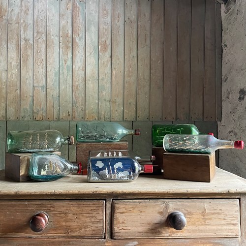 Flotilla Of Ships In Bottles