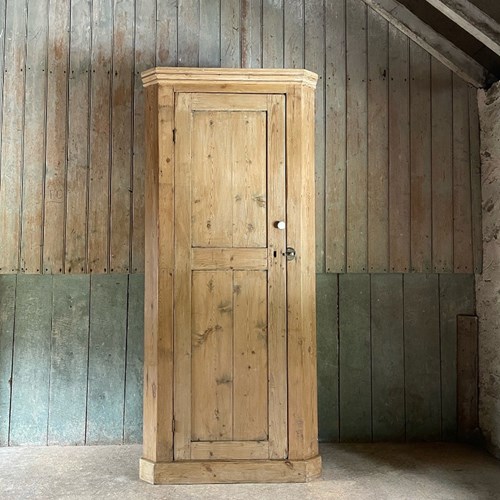 C19th Pine Corner Pantry Cupboard