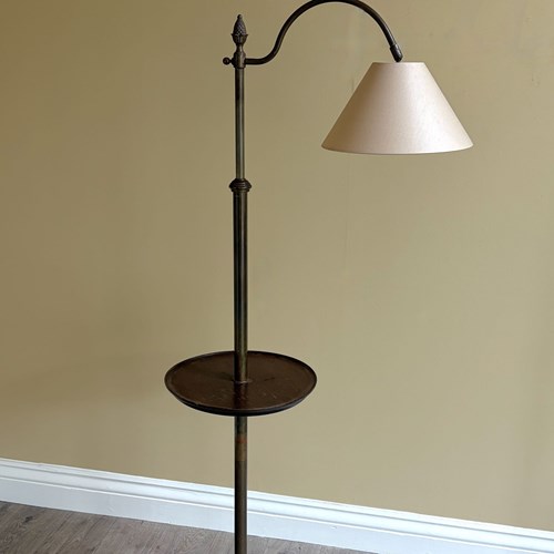 Substantial French Bronze Adjustable Readinglamp And Cocktail Table