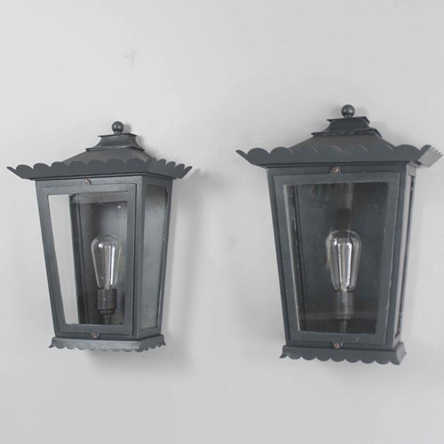 Pair Of Outside / Inside Wall Lanterns