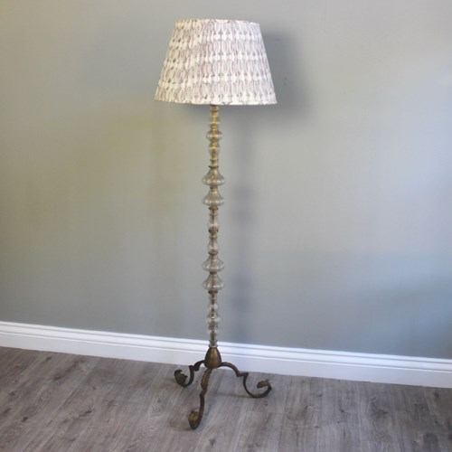 Glass Cased Murano Floor Lamp Circa 1950