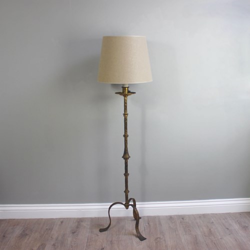 Superb Spanish Three Foot Floor Lamp And Shade