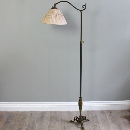 Traditional Dark Brass Low Profile Adjustable Library Light