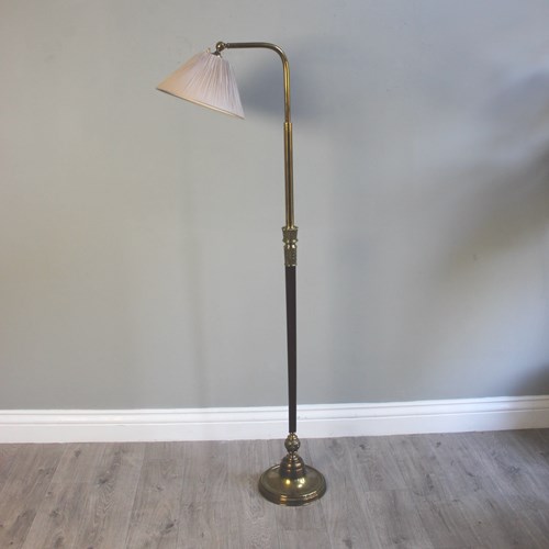 Sleek Elegant Circa 1950 French Adjustable Height Floor Lamp