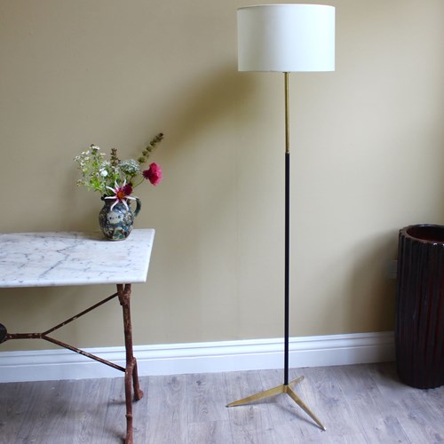 Very Slim Low Profile Mid Century Floor Lamp