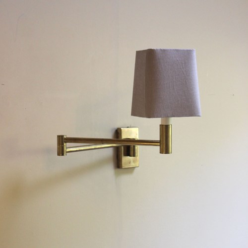 English Swing Arm Wall Bracket And Custom Shade