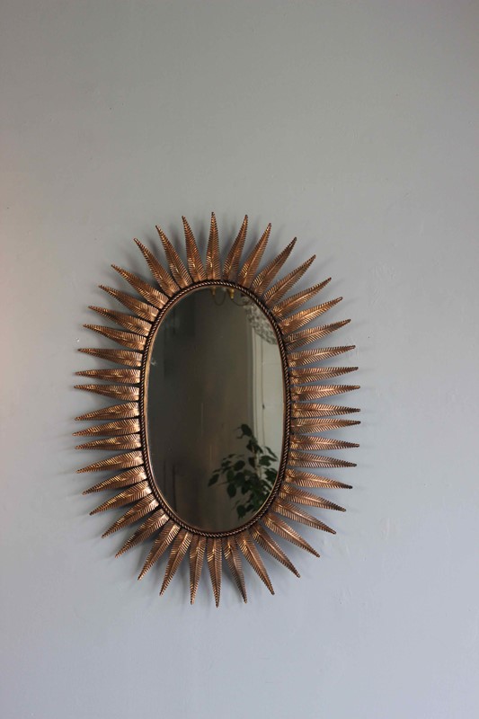Pretty Coppery Oval Spanish Mirror-norfolk-decorative-antiques-img-9752-main-637877698682349973.jpg