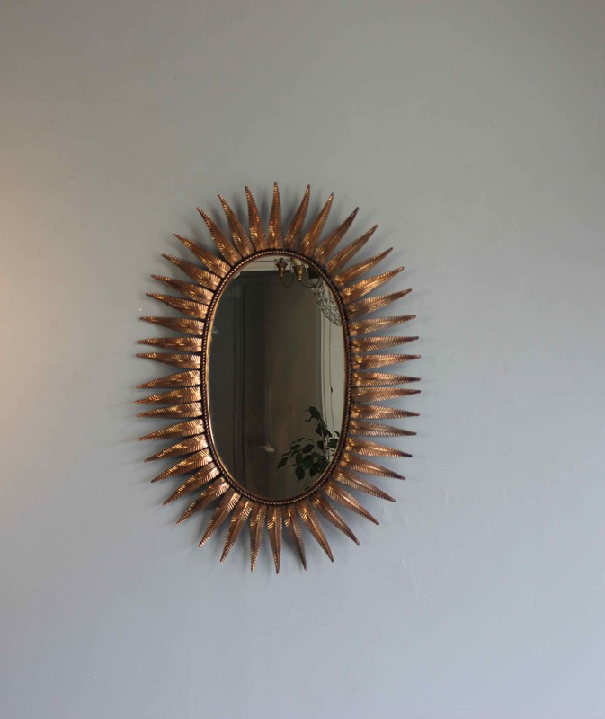 Pretty Coppery Oval Spanish Mirror-norfolk-decorative-antiques-img-9759-main-637877699059619382.jpg