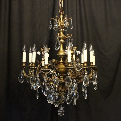 French Gilded Bronze Antique Chandelier