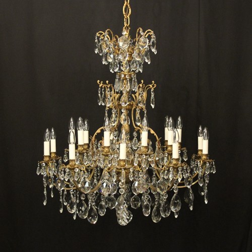 French Gilded 20 Light Antique Chandelier