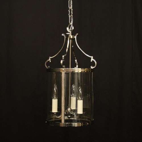 French Renickel Triple Light Antique Lantern