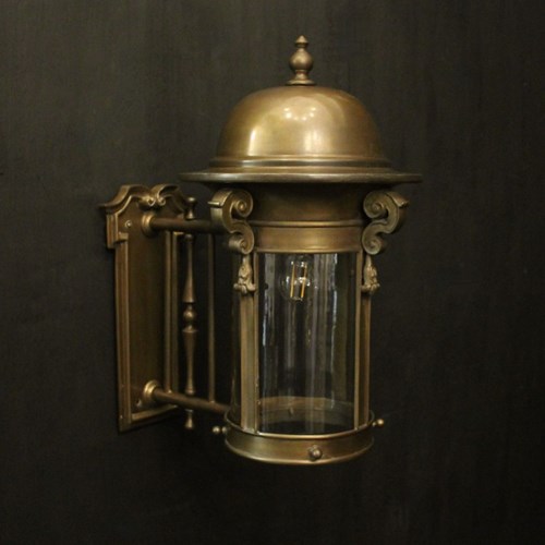 French Single Light Bronze Wall Lantern