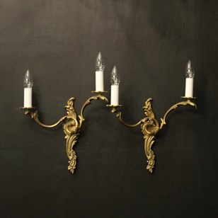 French Pair Of Bronze Antique Wall ...