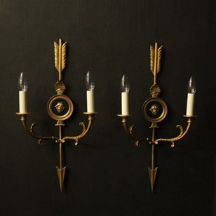 French Gilded Bronze Twin Arm Wall ...