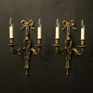 French Pair Of Bronze Antique Wall ...