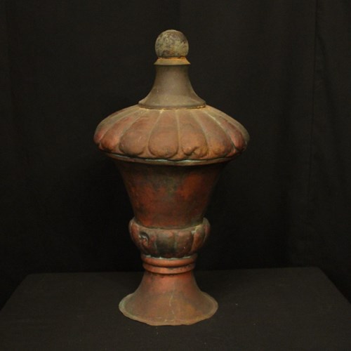 French Decorative Single Copper Finial