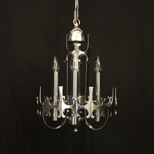 Italian Chrome Triple Light Chandel...