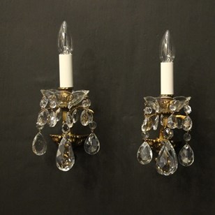French Pair Of Gilded Single Arm Wa...
