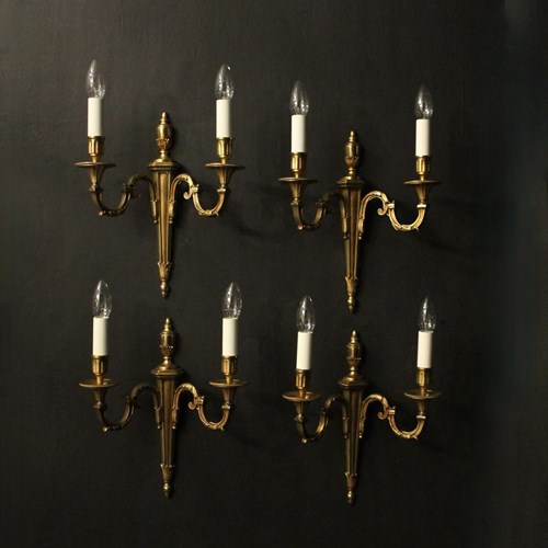 French Set Of 4 Gilded Antique Wall Lights