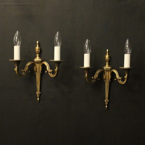 French Pair Of Gilded Antique Wall Lights