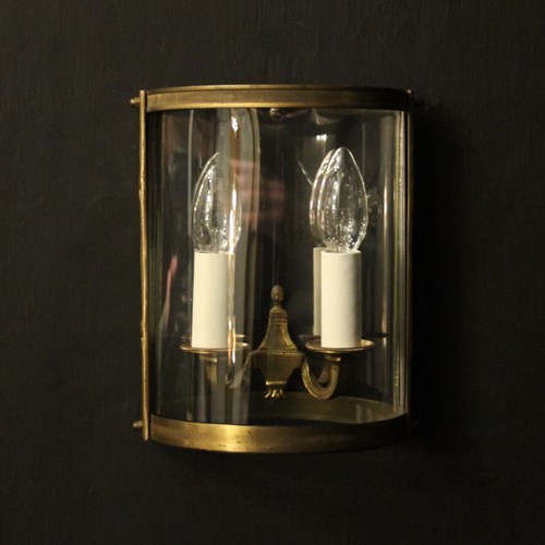 French Single Gilded Convex Half Lantern