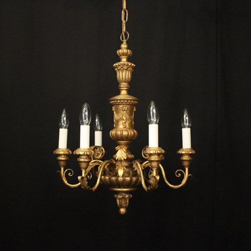 Florentine 6 Light Giltwood Chandelier