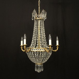 French Gilded 5 Light Tent & Waterf...