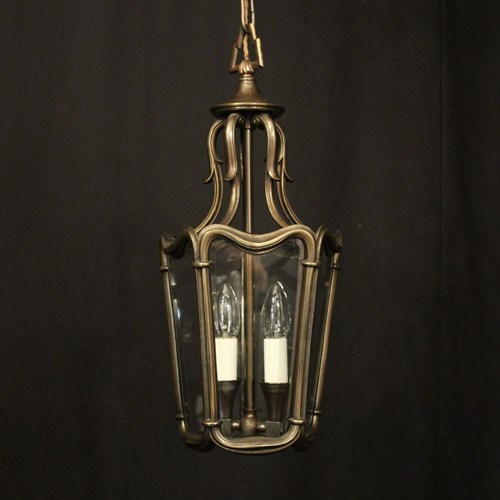 French Bronze Twin Light Antique Lantern