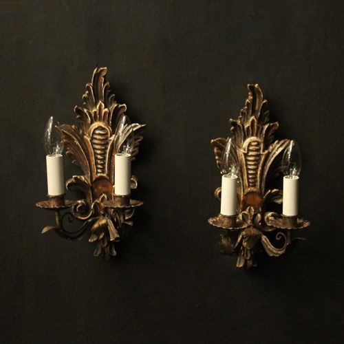 Florentine Giltwood Antique Wall Lights