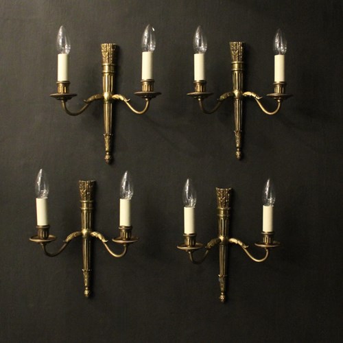 French Empire Set Of 4 Antique Wall Lights