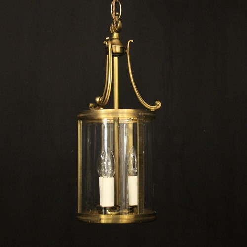 French Gilded Convex Hall Antique Lantern