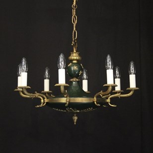 French Empire Gilded Brass 8 Light ...
