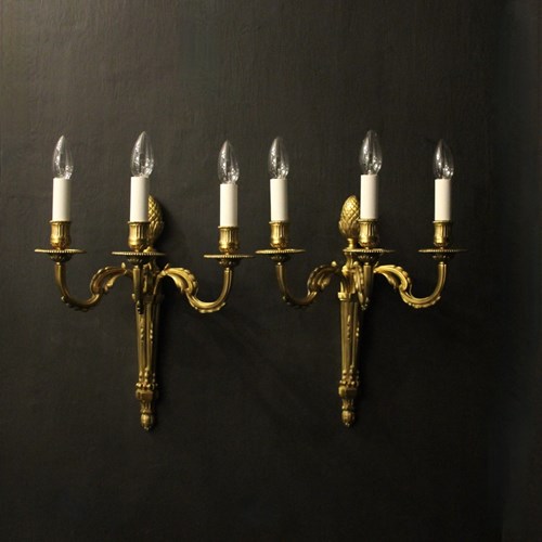 French Pair Of Maison Baguès Wall Lights
