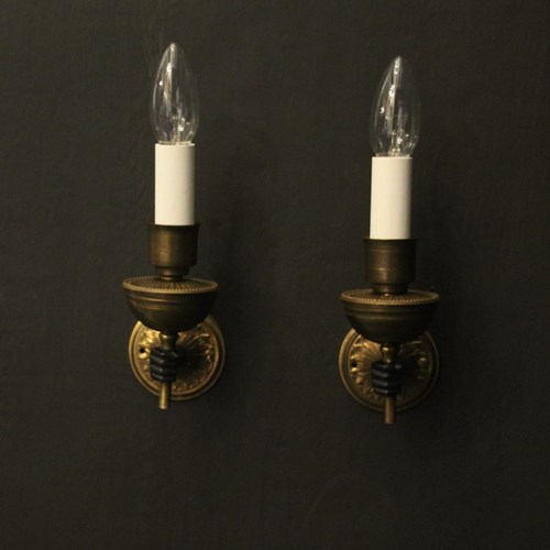 French Pair Of Single Arm Empire Wall Lights