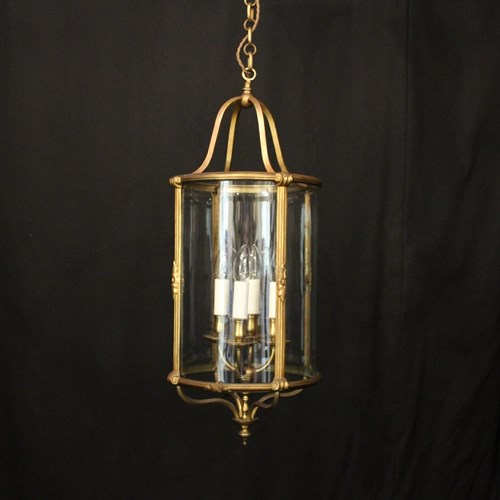 French Gilded Bronze 4 Light Antique Lantern