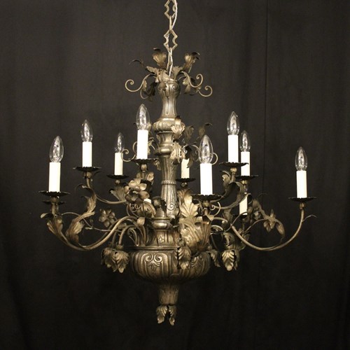 Italian Genoa 12 Light Antique Chandelier