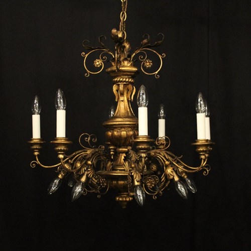 Florentine 16 Light Giltwood Chandelier