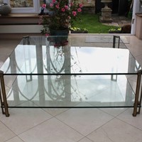 Large, two tier Peter Ghyczy coffee table