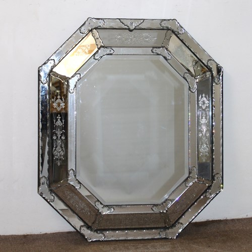 Magnificent Antique Cushioned Venetian Mirror