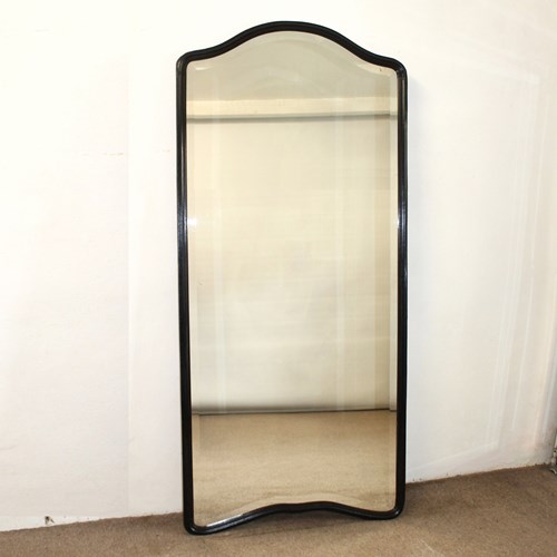 Antique Full-Length Japanned Mirror