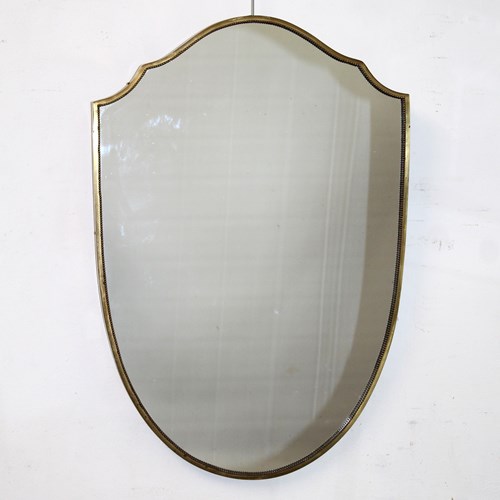Sheild-Shaped Mid-Century Modern Italian Mirror