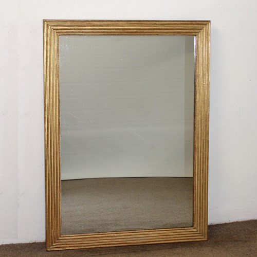 Antique French Reeded Framed Gilt Mirror