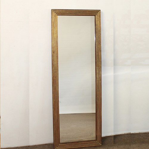 Antique French Gilt Reeded Mirror