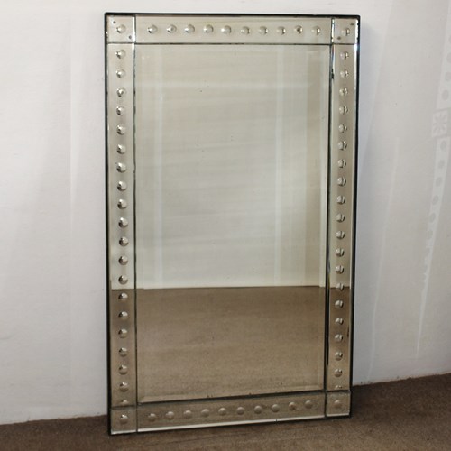 1940S Venetian Mirror With Bubble Frame
